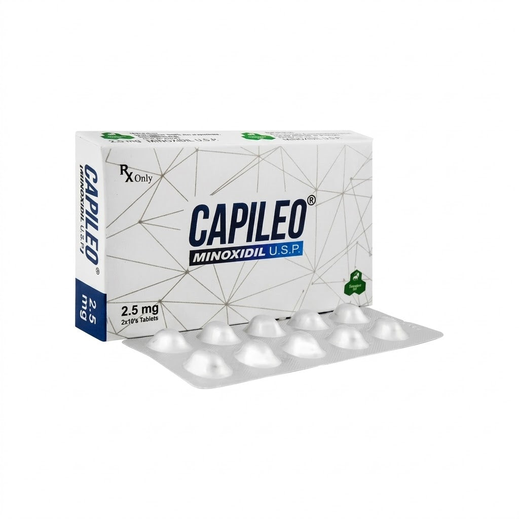 Capileo 2.5mg Minoxidil Tablets – 30 Tabs for Hair Growth Prime Mall