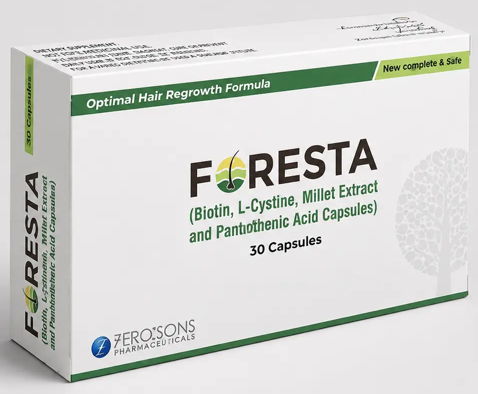 Foresta Capsules (30s) | Biotin, L-Cystine & Millet Extract for Optimal Hair Regrowth | Ferozsons Prime Mall