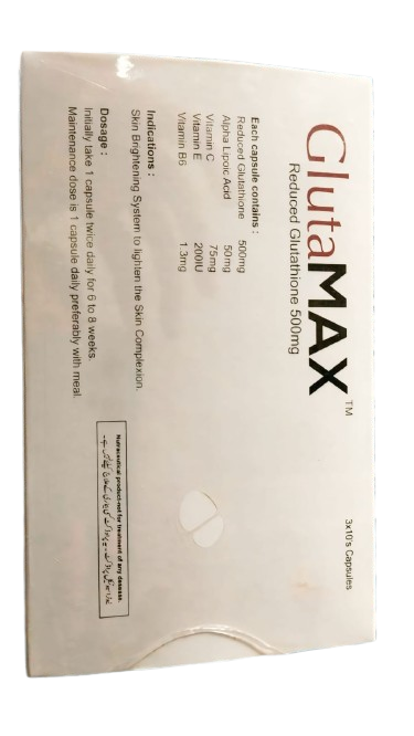 Gluta Max (Glutathione 500mg Brightening ) Capsules Prime Mall