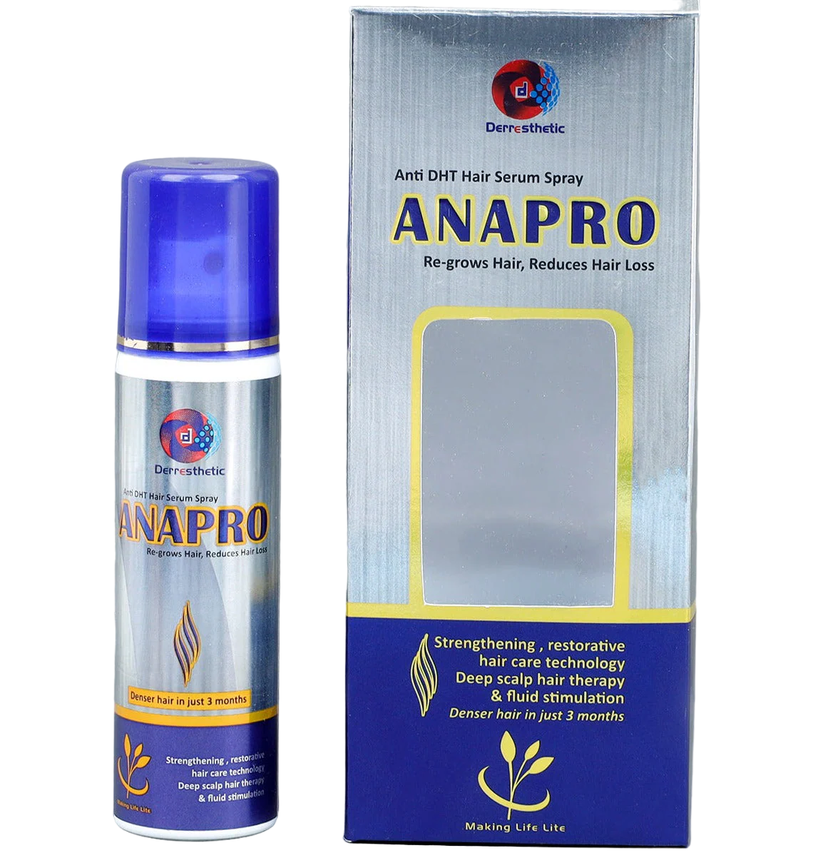 ANAPRO Anti-DHT Hair Fall Serum Spray – Hair Growth & Regrowth Treatment for Thinning Hair, Hair Loss Control & Stronger Roots Prime Mall