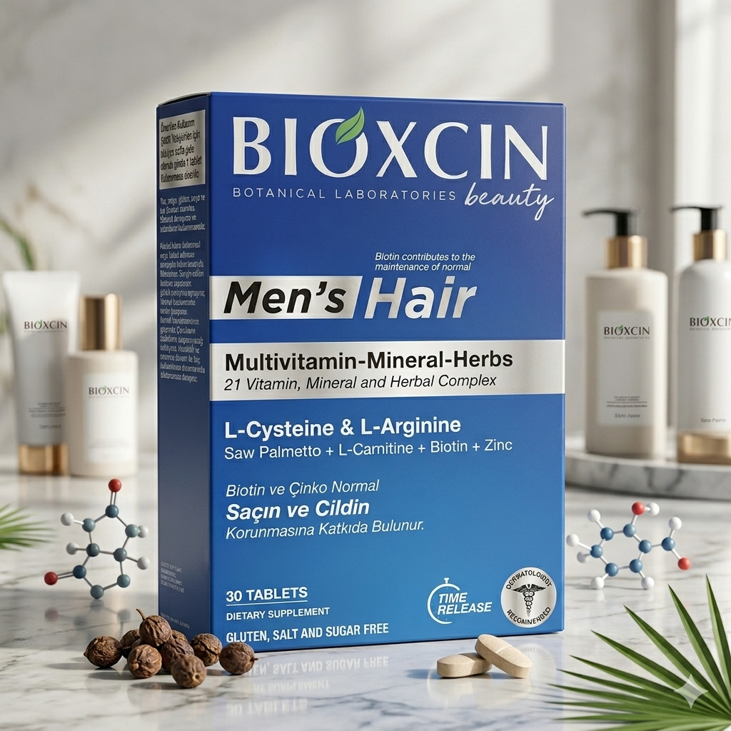 Bioxcin Beauty Men’s Hair Multivitamin - 30 Tablets for Hair & Skin Health Dr Habib's Hair Transplant Bannu