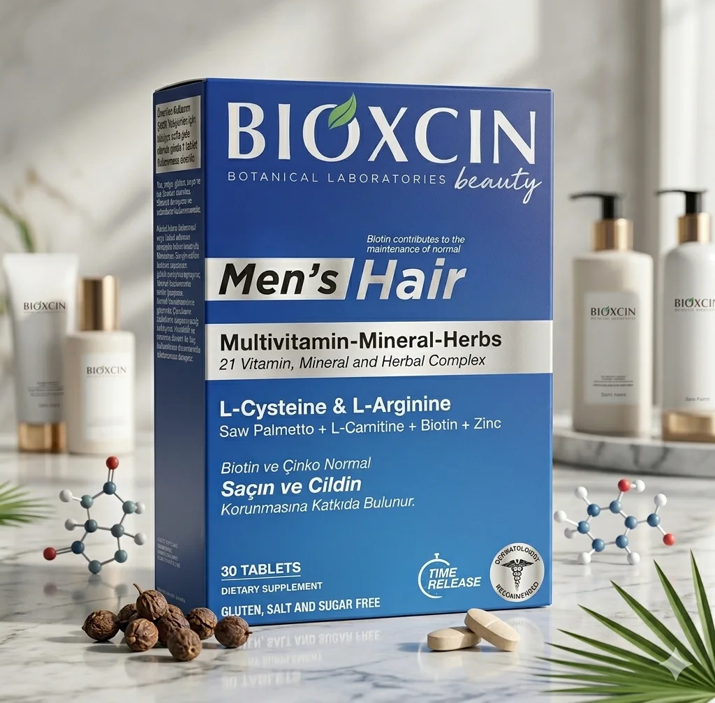 Bioxcin Beauty Men’s Hair Multivitamin - 30 Tablets for Hair & Skin Health Dr Habib's Hair Transplant Bannu