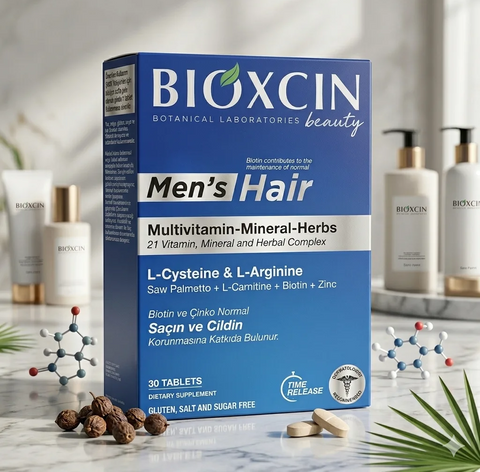 Bioxcin Beauty Men’s Hair Multivitamin - 30 Tablets for Hair & Skin Health Dr Habib's Hair Transplant Bannu