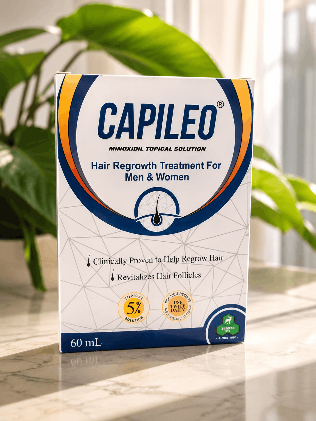 Capileo 5% Minoxidil Topical Solution for Hair Regrowth – 60 mL Prime Mall