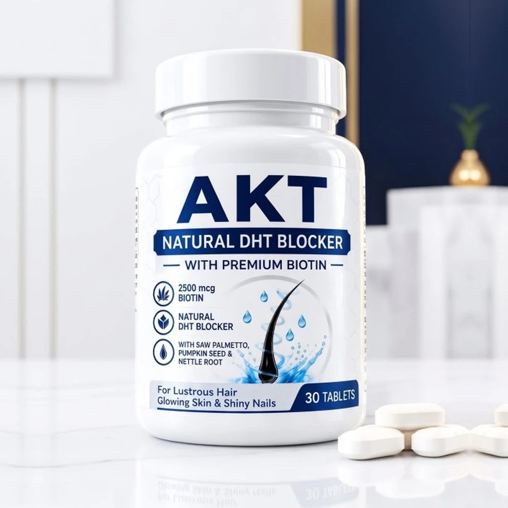 AKT Natural DHT Blocker with Biotin 2500mcg – Hair Support Supplement, 30 Tablets | Dr Grow Care Prime Mall